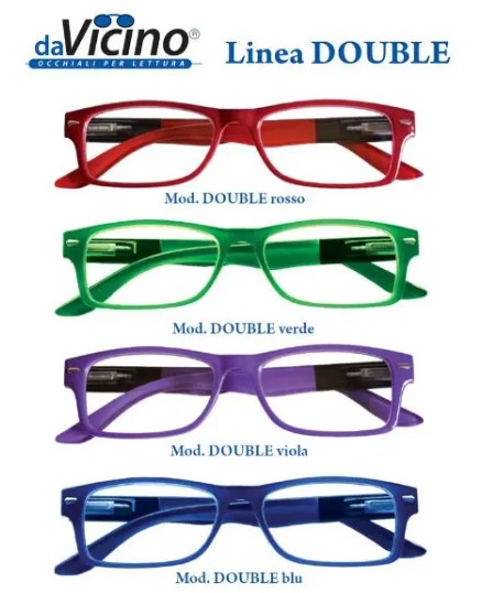 OCCHIALE PREMONTATO DA LETTURA DA VICINO DOUBLE VERDE+2,50 - maxifarmacia.it