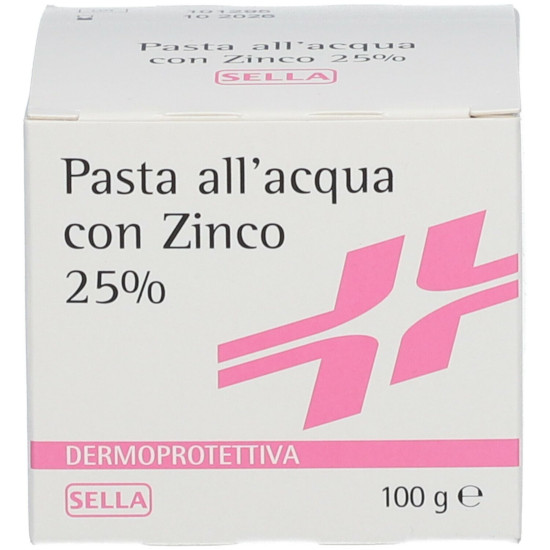 SELLA PASTA ALL'ACQUA CON ZINCO 25% 100G - maxifarmacia.it