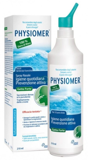 PHYSIOMER SPRAY NASALE CON GETTO FORTE  DA 210ML - maxifarmacia.it