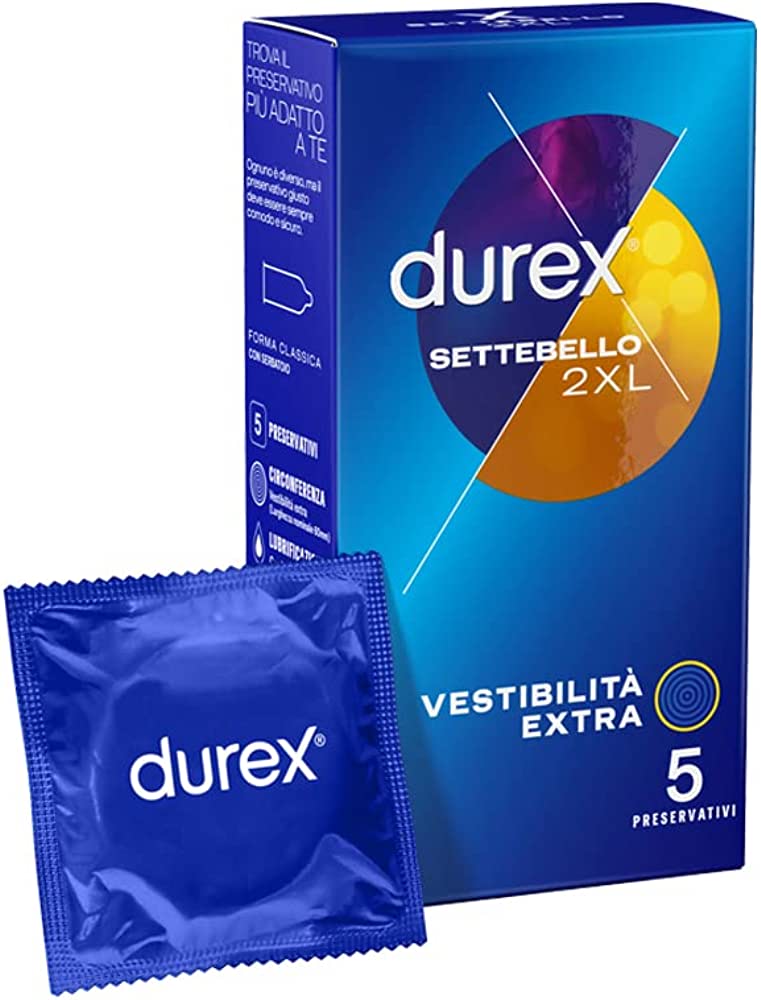 DUREX SETTEBELLO 2XL VESTIBILITA' EXTRA 5 PROFILATTICI - maxifarmacia.it