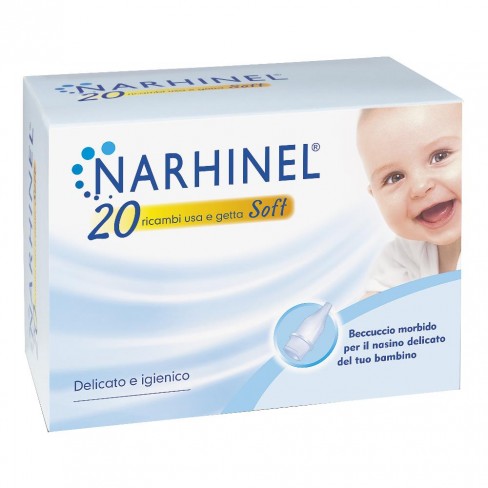  NARHINEL 20 RICAMBI USA E GETTA SOFT PER ASPIRATORE NASALE  - maxifarmacia.it