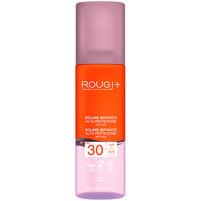 ROUGJ SOLARE BIFASICO SPF30 AZIONE ANTI-AGE SPRAY 200 ML - maxifarmacia.it