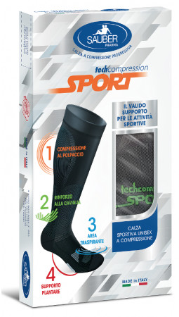 SAUBER CALZA SPORT UNISEX GRIGIO DETTAGLI VERDE FLUO S - maxifarmacia.it