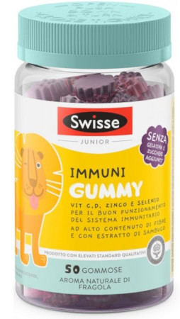 SWISSE JUNIOR IMMUNI GUMMY da 50 PASTIGLIE GOMMOSE ALLA FRAGOLA - maxifarmacia.it