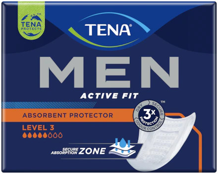 TENA MEN ACTIVE FIT LIVELLO 3 da 8 ASSORBENTI MASCHILI SAGOMATI - maxifarmacia.it