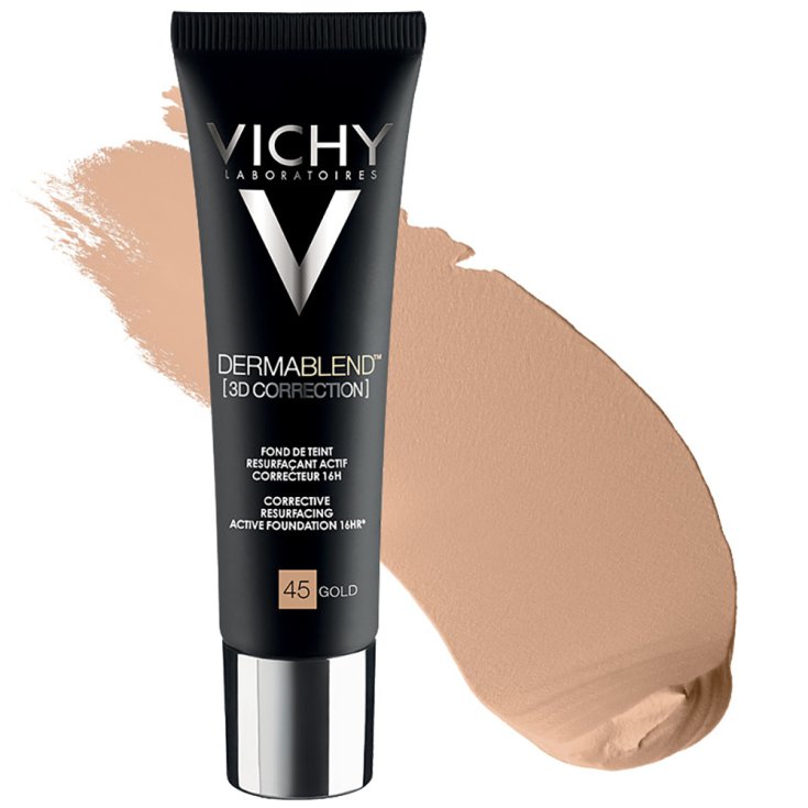 VICHY DERMABLEND 3D CORRECTION FONDOTINTA LEVIGANTE 45 GOLD 30ml - maxifarmacia.it
