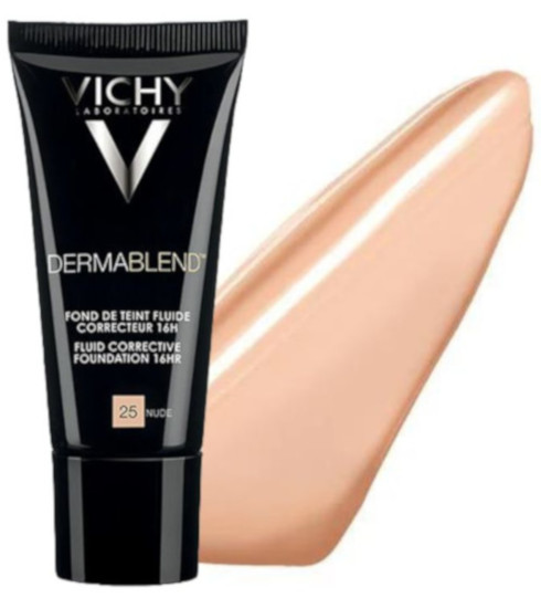 VICHY DERMABLEND FONDOTINTA CORRETTORE FLUIDO 25 NUDE 30ml - maxifarmacia.it