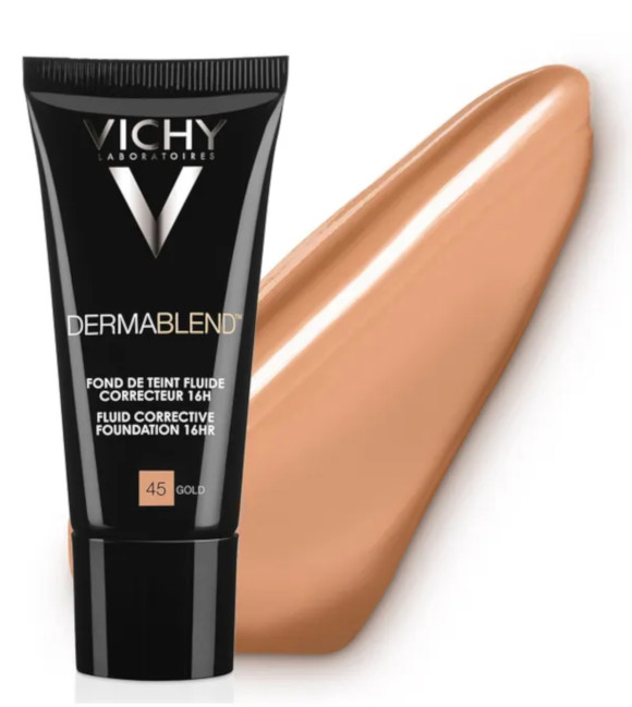VICHY DERMABLEND FONDOTINTA CORRETTORE FLUIDO 16H 45 GOLD 30ml - maxifarmacia.it