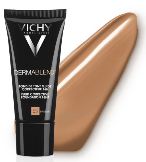 VICHY DERMABLEND FONDOTINTA CORRETTORE FLUIDO 16H 55 BRONZE 30ml - maxifarmacia.it