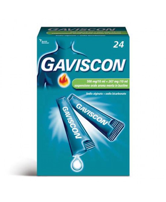 GAVISCON*24BUST 500+267MG/10ML - maxifarmacia.it