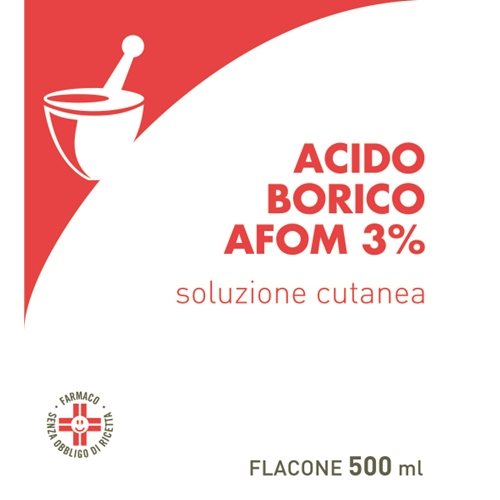 ACIDO BORICO AFOM*3% 500ML - maxifarmacia.it