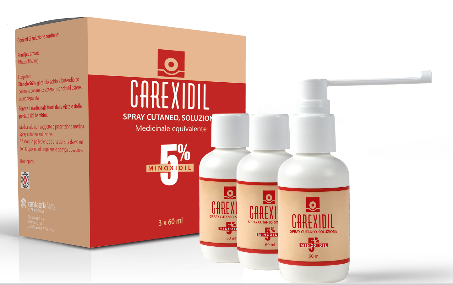 CAREXIDIL*3FL SOLUZ CUT 60ML5% - maxifarmacia.it