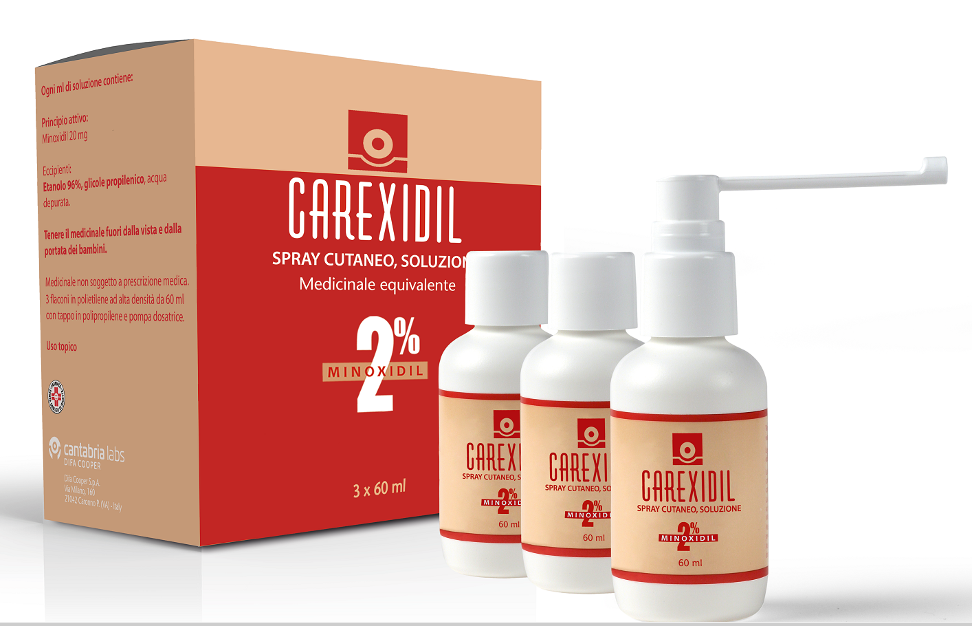 CAREXIDIL*3FL SOLUZ CUT 60ML2% - maxifarmacia.it