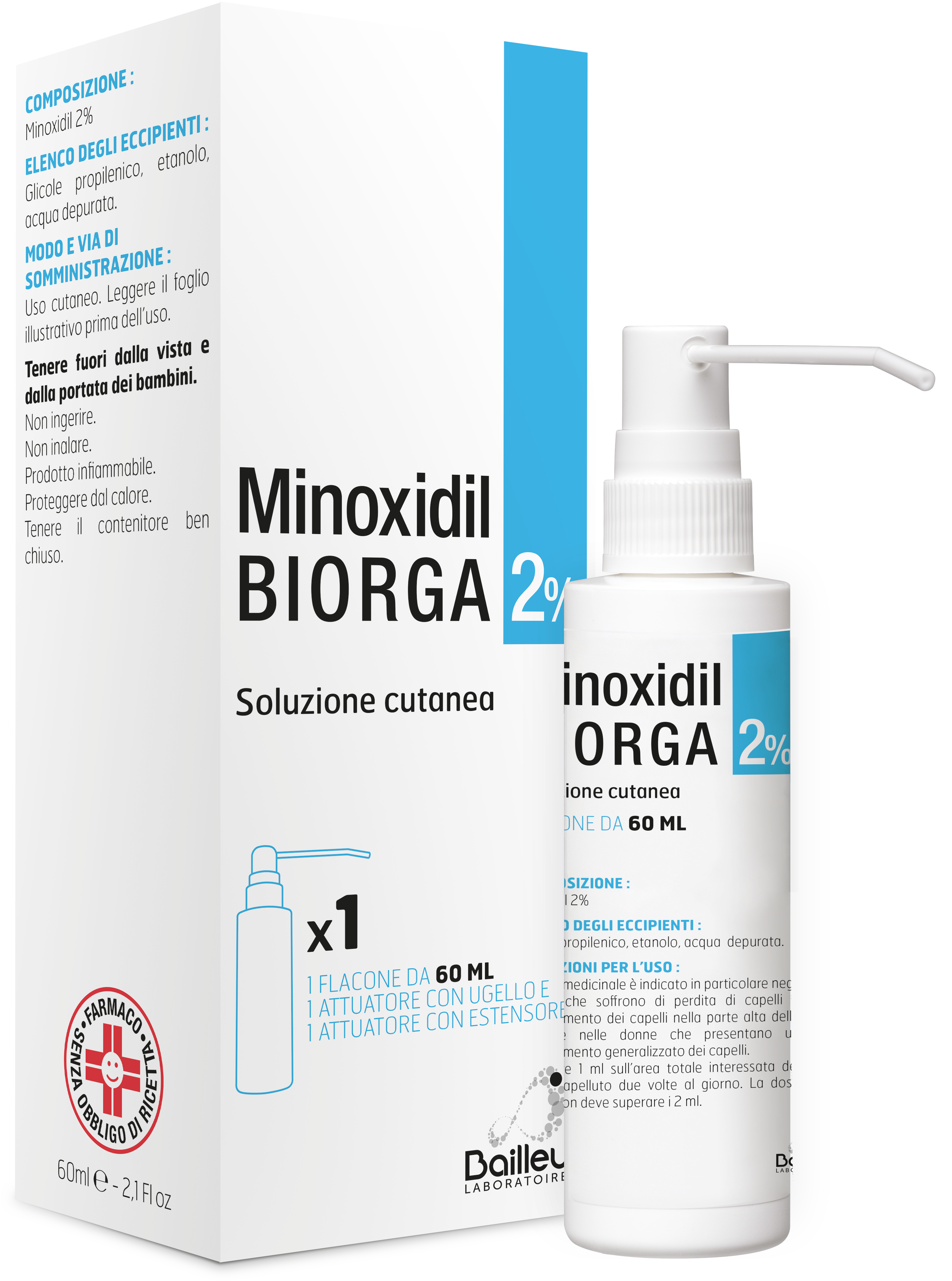 MINOXIDIL BIORGA*SOL CUT60ML2% - maxifarmacia.it