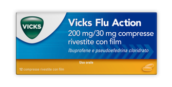 VICKS FLU ACTION*12CPR200+30MG - maxifarmacia.it