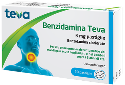 BENZIDAMINA TEVA*20PASTL 3MG - maxifarmacia.it