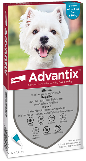 ADVANTIX SPOT ON*6PIP 4-10KG - maxifarmacia.it