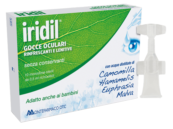 GOCCE OCULARI IRIDIL 10 AMPOLLE MONODOSE RICHIUDIBILI 0,5 ML - maxifarmacia.it