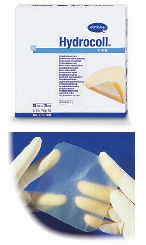 MEDICAZIONE HYDROCOLL THIN IDROCOLLOIDALE SOTTILE ASSORBENTE 10X10CM 10 PEZZI - maxifarmacia.it