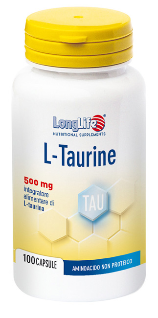 LONGLIFE L-TAURINE 500 MG 100 CAPSULE DI GELATINA DA 6,2 G - maxifarmacia.it