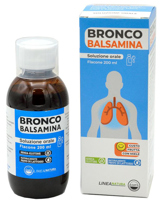 BRONCOBALSAMINA SOLUZIONE ORALE 200 ML GUSTO FRUTTA CON MIELE - maxifarmacia.it