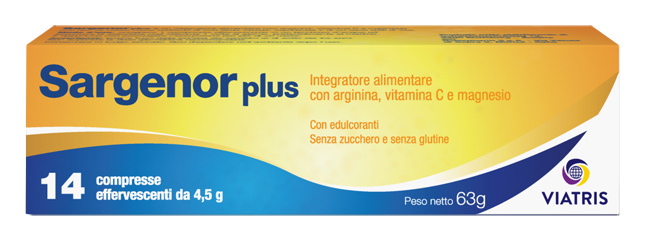SARGENOR PLUS 14 COMPRESSE EFFERVESCENTI DA 4,5 G - maxifarmacia.it