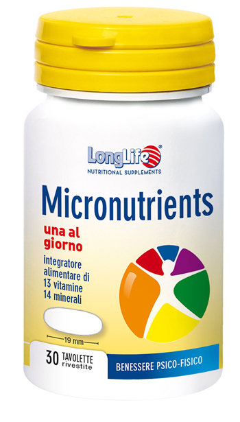 LONGLIFE MICRONUTRIENTS 30 TAVOLETTE RIVESTITE - maxifarmacia.it