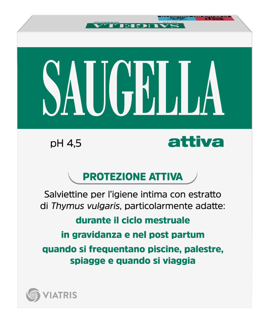 SAUGELLA ATTIVA SALVIETTINE DETERGENTI 10 BUSTINE - maxifarmacia.it