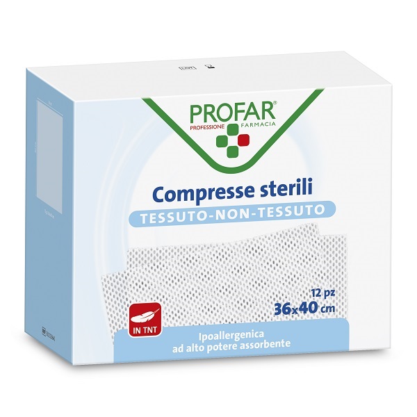 GARZA COMPRESSA TESSUTO NON TESSUTO 36X40 CM PROFAR - maxifarmacia.it