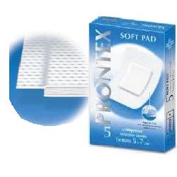 GARZA PRONTEX SOFT PAD COMPRESSA 5X7 CM 5 PEZZI - maxifarmacia.it