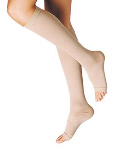GAMBALETTO TERAPEUTICO DUALSAN A COMPRESSIONE DECRESCENTE KKL1 PUNTA APERTA BEIGE UNISEX 4 1 PAIO - maxifarmacia.it