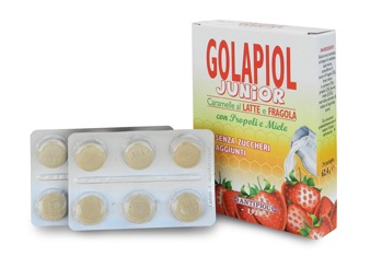 GOLAPIOL JUNIOR LATTE FRAGOLA 24 COMPRESSE - maxifarmacia.it