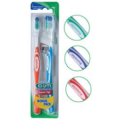 GUM SUPER TIP 463 COMPACT SPAZZOLINO BIPACK MEDIO - maxifarmacia.it