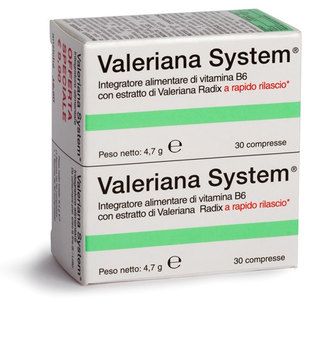 VALERIANA SYSTEM 30 COMPRESSE + 30 COMPRESSE - maxifarmacia.it