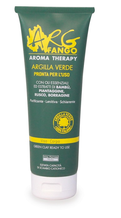 ARGFANGO AROMA THERAPY ARGILLA VERDE PRONTA PER L'USO PER VISO E CORPO 250 ML - maxifarmacia.it