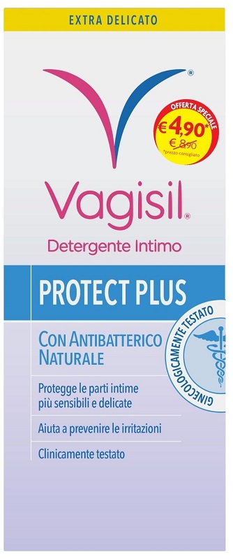 VAGISIL DETERGENTE INTIMO PROTECT PLUS 250 ML - maxifarmacia.it