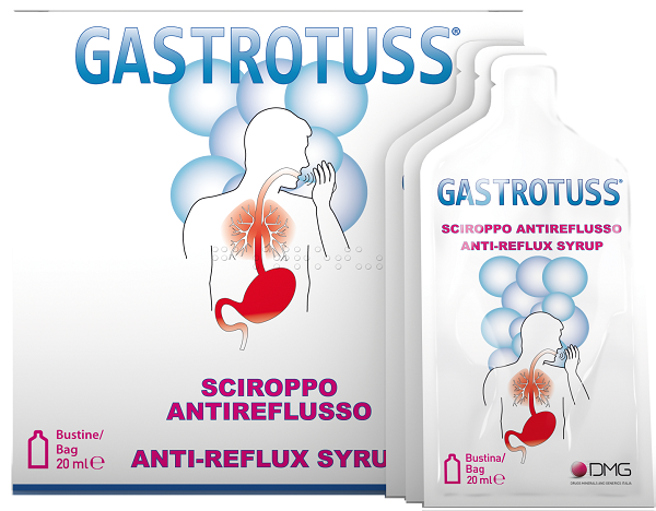 SCIROPPO ANTIREFLUSSO GASTROTUSS 25 BUSTINE MONODOSE 20 ML - maxifarmacia.it