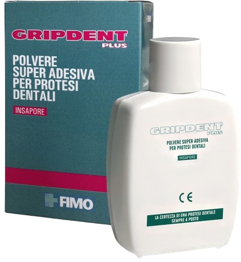 GRIPDENT PLUS POLVERE SUPER ADESIVA PER PROTESI DENTALI 40 G - maxifarmacia.it