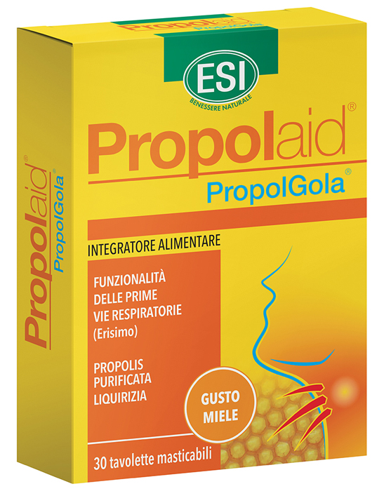 ESI PROPOLAID TAVOLETTE GOLA MIELE 30 TAVOLETTE - maxifarmacia.it
