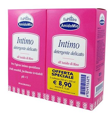 EUPHIDRA ABBINATA INTIMO DETERGENTE DELICATO 200 ML + 200 ML - maxifarmacia.it
