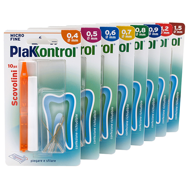 PLAKKONTROL MINIGRIP SCOVOLINO 0,9 MM 10 PEZZI - maxifarmacia.it