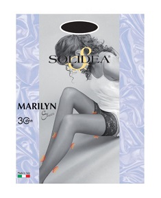 MARILYN 30 SHEER CALZA AUTOREGGENTE NERO 4 - maxifarmacia.it