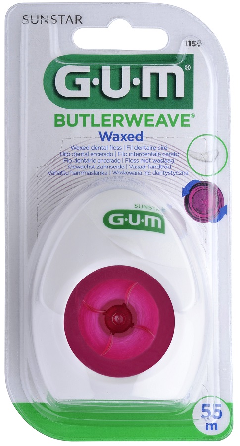 GUM BUTLERWEAVE FILO INTERDENTALE CERATO 55 M - maxifarmacia.it