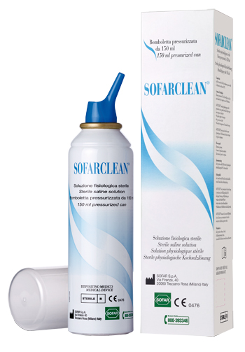 SOLUZIONE FISIOLOGICA SOFARCLEAN 150ML IN BOMBOLETTA PRESSURIZZATA - maxifarmacia.it