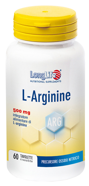 LONGLIFE L-ARGININE 60 TAVOLETTE RIVESTITE DA 900 MG - maxifarmacia.it