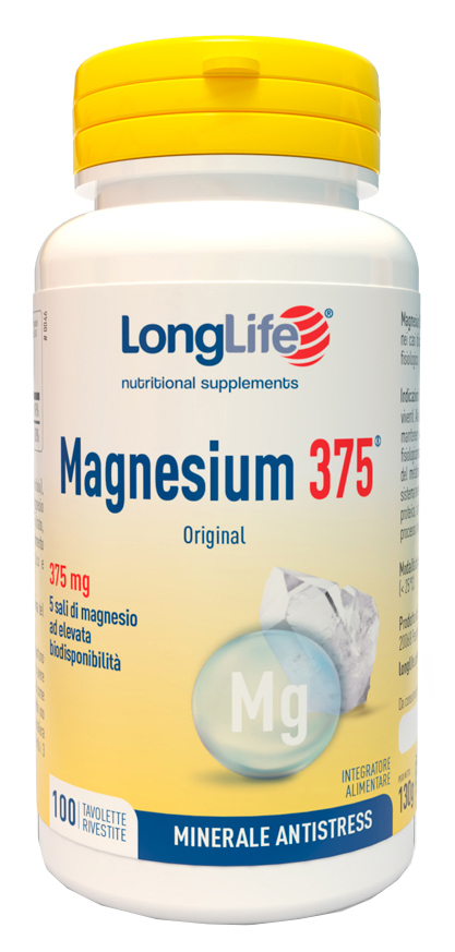 LONGLIFE MAGNESIUM 375 ORIGINAL 375 MG 100 TAVOLETTE - maxifarmacia.it