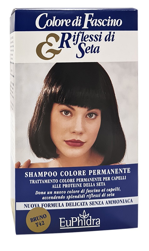 EUPHIDRA COLORE DI FASCINO & RIFLESSI DI SETA SHAMPOO COLORE PERMANENTE 42 BRUNO 120 ML - maxifarmacia.it
