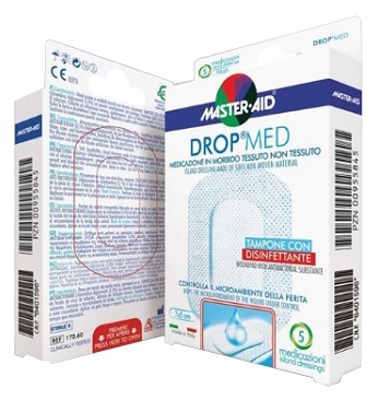 MEDICAZIONE COMPRESSA AUTOADESIVA DERMOATTIVA IPOALLERGENICA AERATA MASTER-AID DROP MED 10,5X25 3 PEZZI - maxifarmacia.it