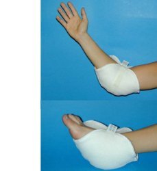 GOMITIERA/TALLONIERA IN VELLO SINTETICO PER LA PREVENZIONE DELLE PIAGHE DA DECUBITO A LIVELLO DEI GOMITI E/O DEI TALLONI NEI PAZIENTI LUNGODEGENTI. SISTEMA DI FISSAGGIO A VELCRO - maxifarmacia.it