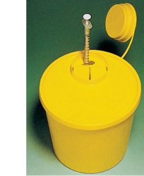 CONTENITORE DI SICUREZZA ECOLOGICO PROGETTATO PER EVITARE IL CONTAGIO PROFESSIONALE DA HIV. REALIZZATO IN POLIPROPILENE PUO' ESSERE STERILIZZATO - maxifarmacia.it